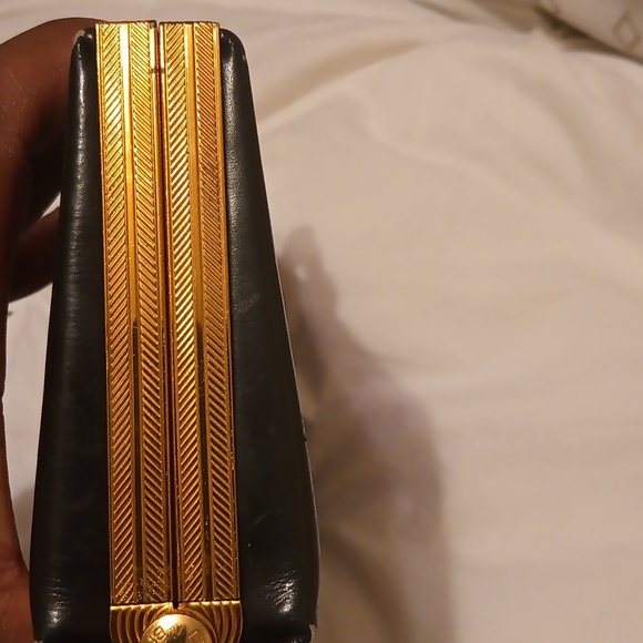 Vintage Evans 1940s Womens Clutch Leather Art Deco
